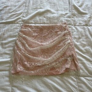 Free People Pink Lace Skirt